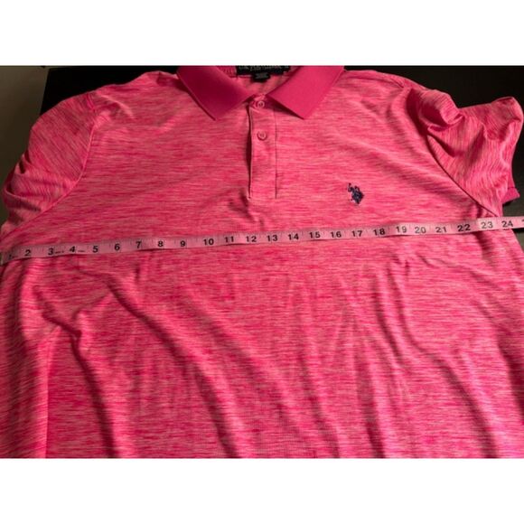 US Polo Assocation Men's Pink Golf Polo Shirt Size XL - Picture 7 of 8